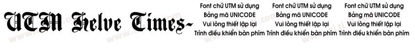 UTM Helve Times字体转换